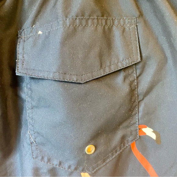 CHARLESTON THREADS Swim Trunks Flamingo Navy Blue Novelty NWT - Picture 8 of 11